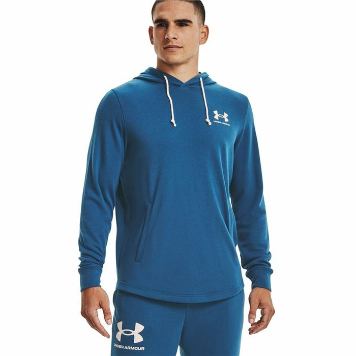 Hanorac cu Glugă Bărbați Under Armour Rival Terry Albastru