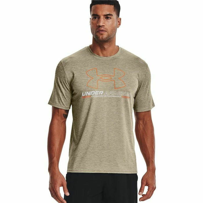 Tricou cu Mânecă Scurtă Under Armour Vent Graphic. Maro Deschis