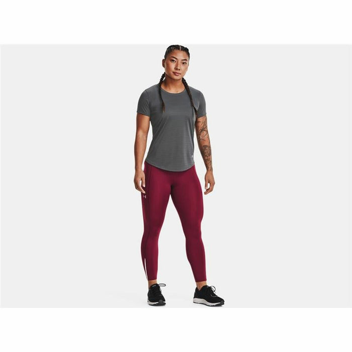 Tricou cu Mânecă Scurtă Femei Under Armour Stride Gri