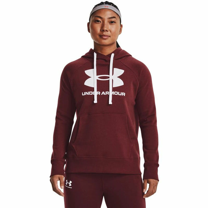 Hanorac cu Glugă Femei Under Armour Rival Fleece Castaniu