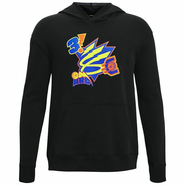 Hanorac cu Glugă Copii Under Armour Curry Big Splash Negru