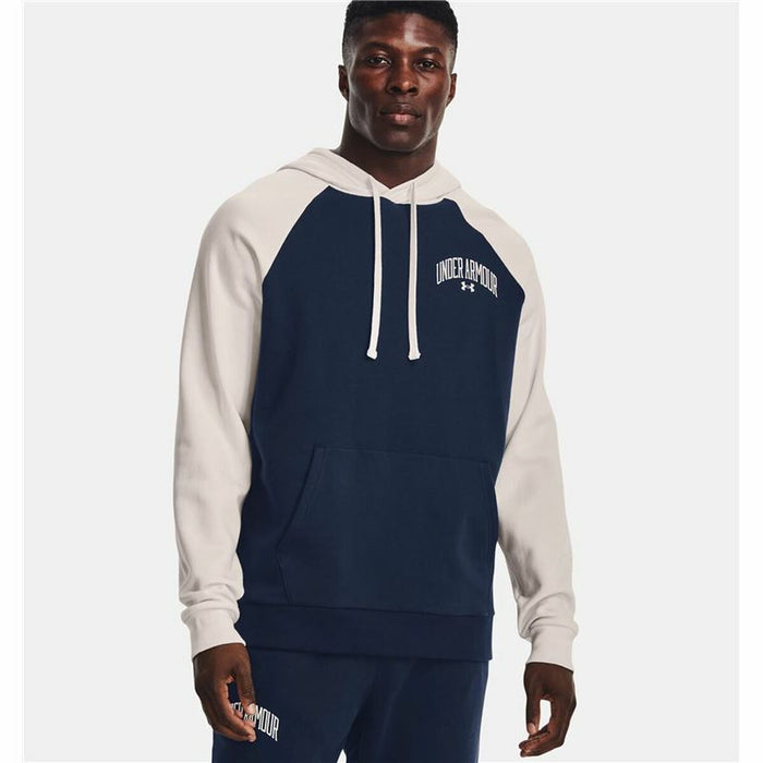 Hanorac cu Glugă Bărbați Under Armour Wordmark Colorblock Bleumarin