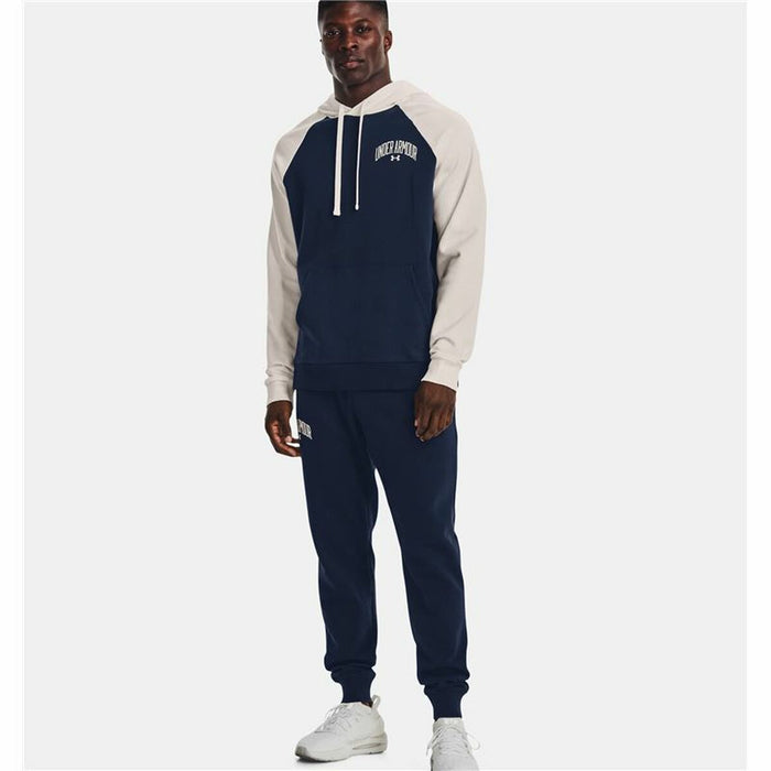 Hanorac cu Glugă Bărbați Under Armour Wordmark Colorblock Bleumarin