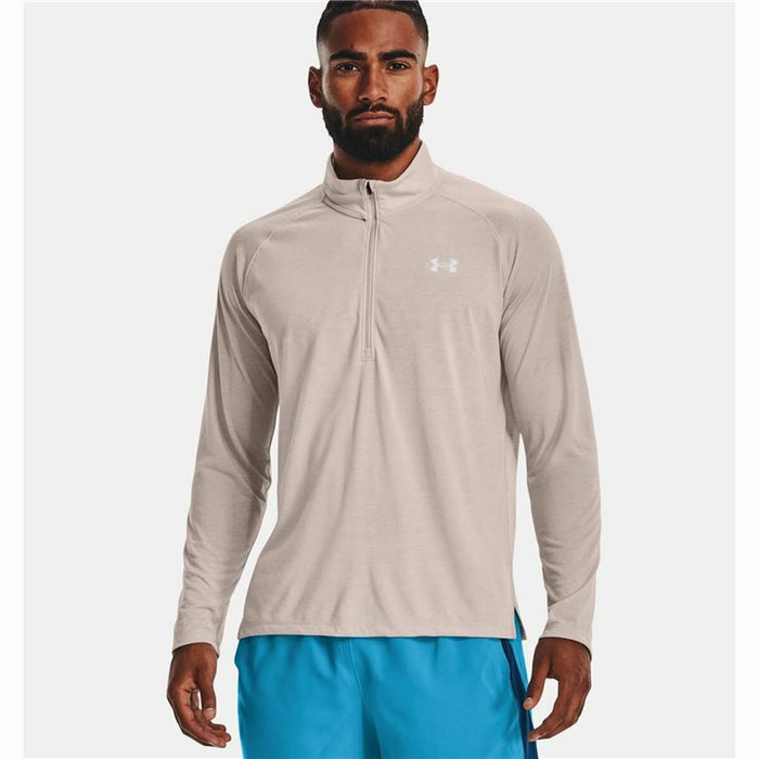 Tricou cu Mânecă Lungă Bărbați Under Armour Streaker Run Bej