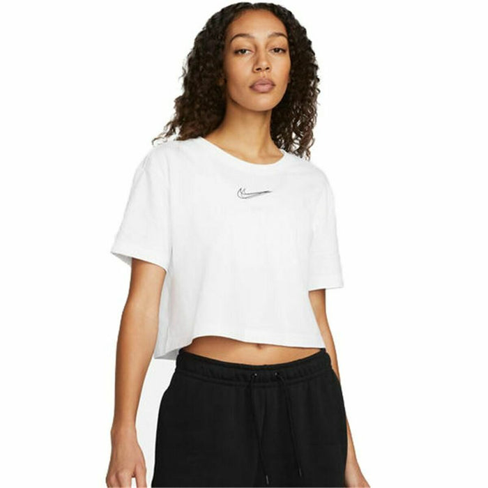 Tricou cu Mânecă Scurtă Femei Nike Sportswear Alb