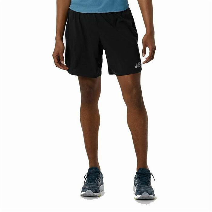 Pantaloni Scurți Sport pentru Bărbați New Balance Impact Run 7" Negru
