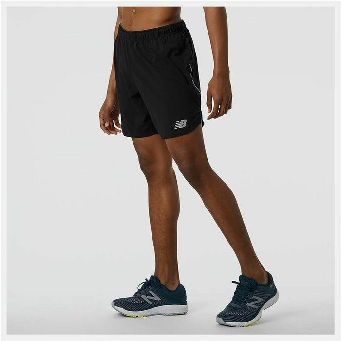Pantaloni Scurți Sport pentru Bărbați New Balance Impact Run 7" Negru