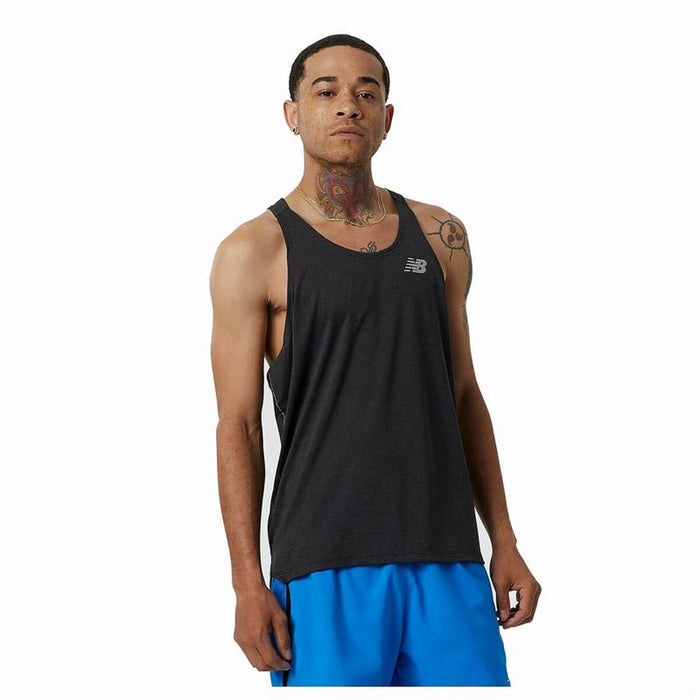 Tricou cu Bretele Bărbat New Balance Impact Run Negru