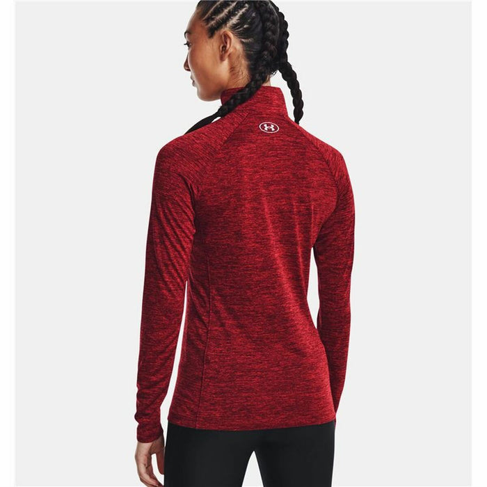 Hanorac fără Glugă Femei Under Armour Tech Twist Roșu Închis