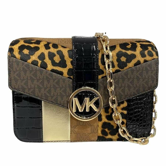 Geantă Damă Michael Kors 35F2GNML2Y-BLACK-MULTI Maro 23 x 17 x 5 cm