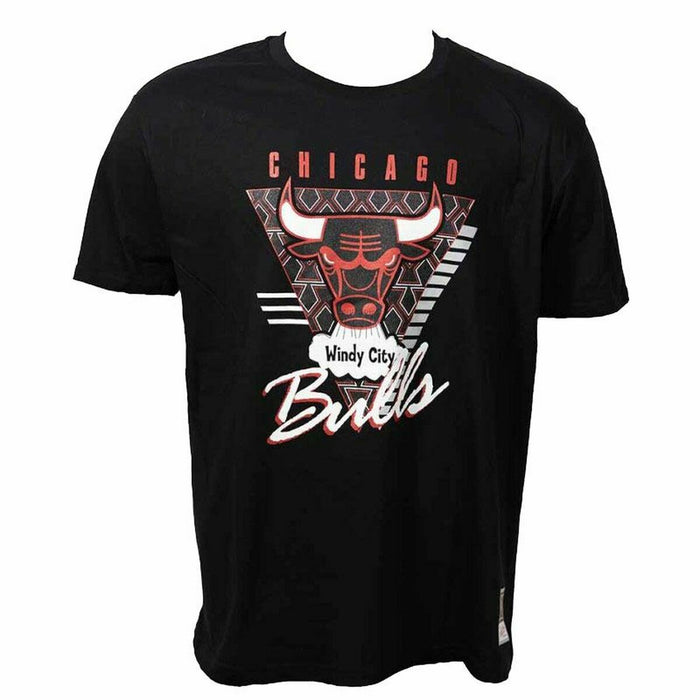Tricou cu Mânecă Scurtă Bărbați Mitchell & Ness Chicago Bulls Negru