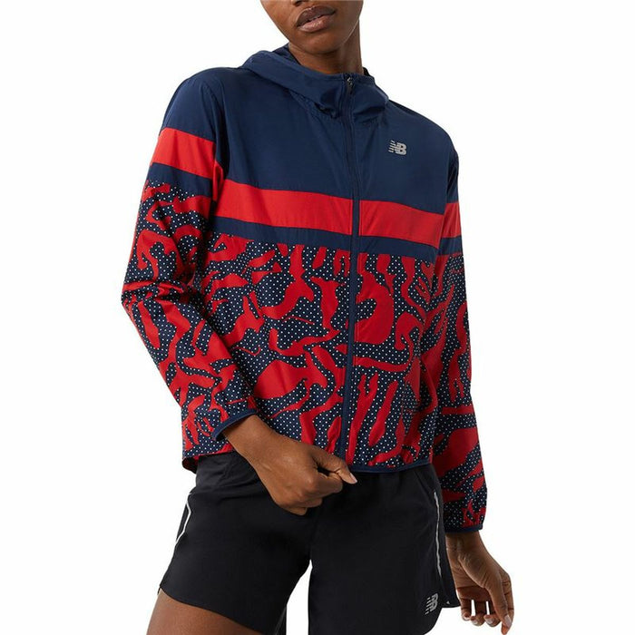 Jachetă Sport de Damă New Balance Printed Accelerate Albastru