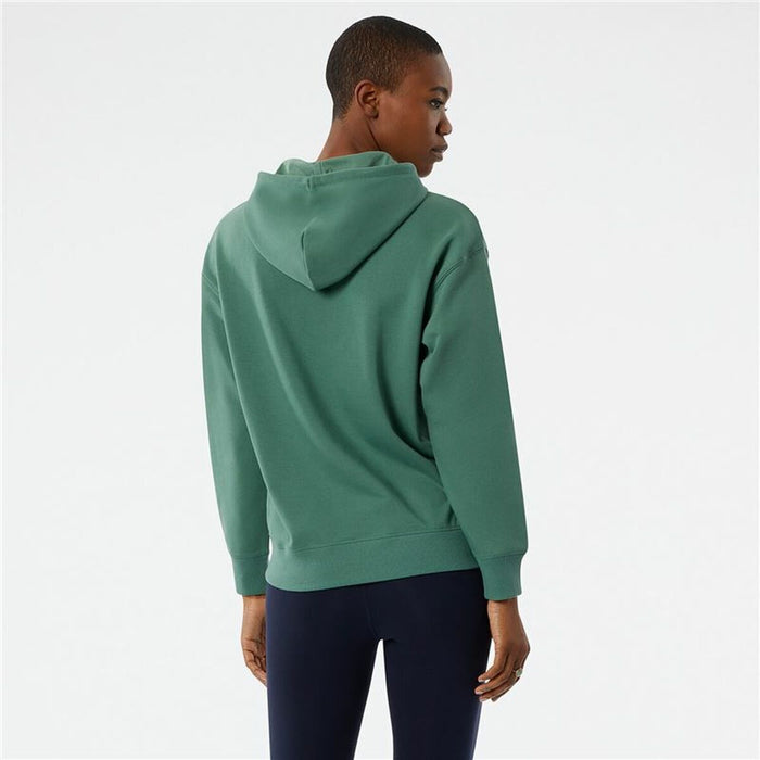 Hanorac cu Glugă Bărbați New Balance Essentials Stacked Logo Verde inchis