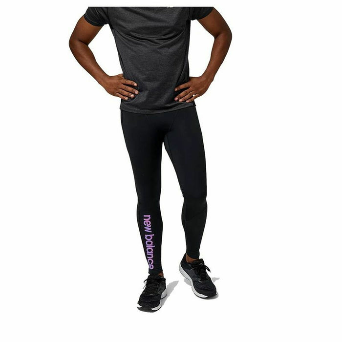 Colanți sport pentru bărbați New Balance Impact Run AT Tight Negru