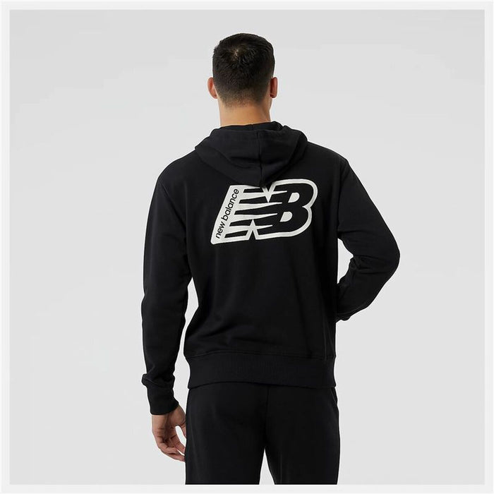Hanorac cu Glugă Bărbați New Balance Essentials Fleece Negru