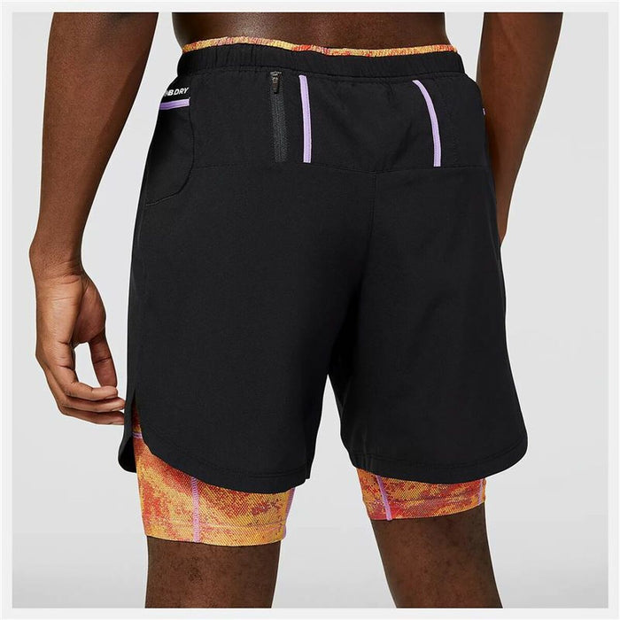 Pantaloni Scurți Sport pentru Bărbați New Balance Impact Run 2 in 1 Negru