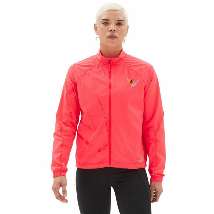 Jachetă Sport de Damă New Balance Printed Impact Run Portocaliu