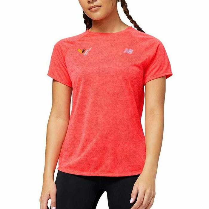 Tricou cu Mânecă Scurtă Femei New Balance Impact Run Portocaliu