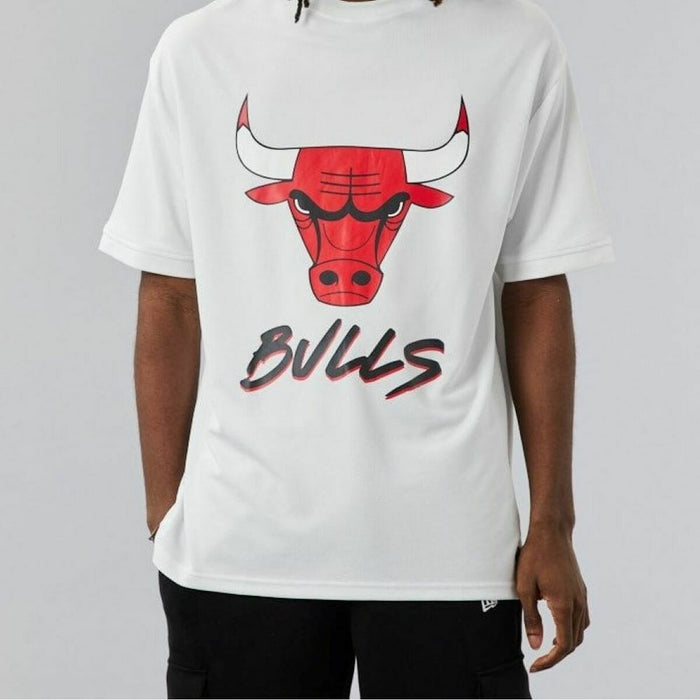 Tricou cu Mânecă Scurtă NBA SCRIPT MESH New Era WHIFDR 60284736 Alb