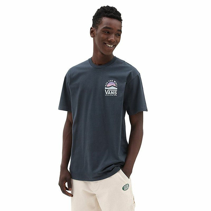 Tricou cu Mânecă Scurtă Bărbați Vans Side Set-B Albastru închis