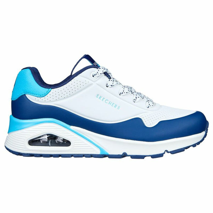Pantofi sport pentru femei Skechers Pop Color Fun! Albastru Alb