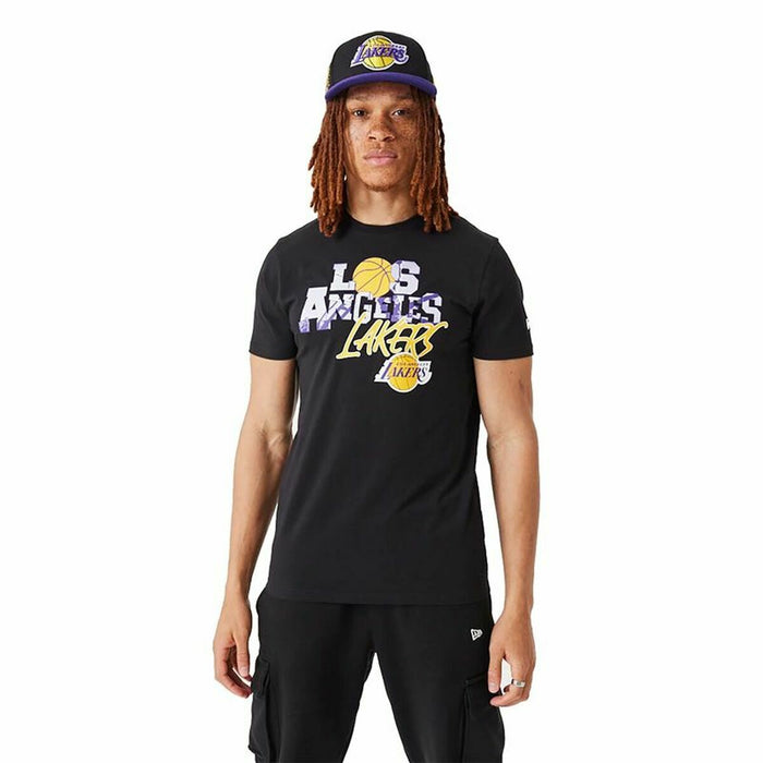 Tricou cu Mânecă Scurtă Bărbați New Era NBA Infill Graphic LA Lakers