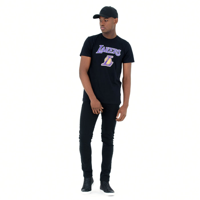 Tricou cu Mânecă Scurtă Bărbați New Era NOS NBA LOSLAK 60416756 Negru