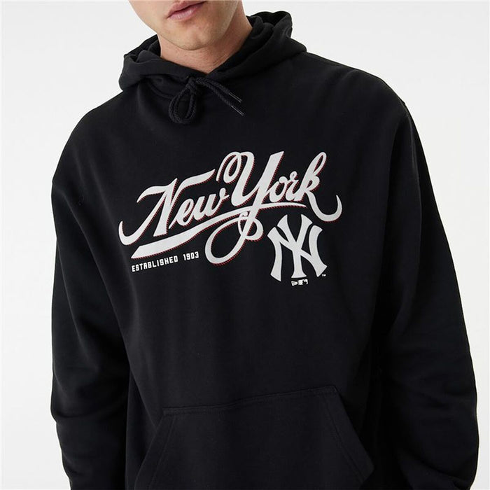 Hanorac cu Glugă Unisex New Era MLB Retro Graphic New York Yankees Negru