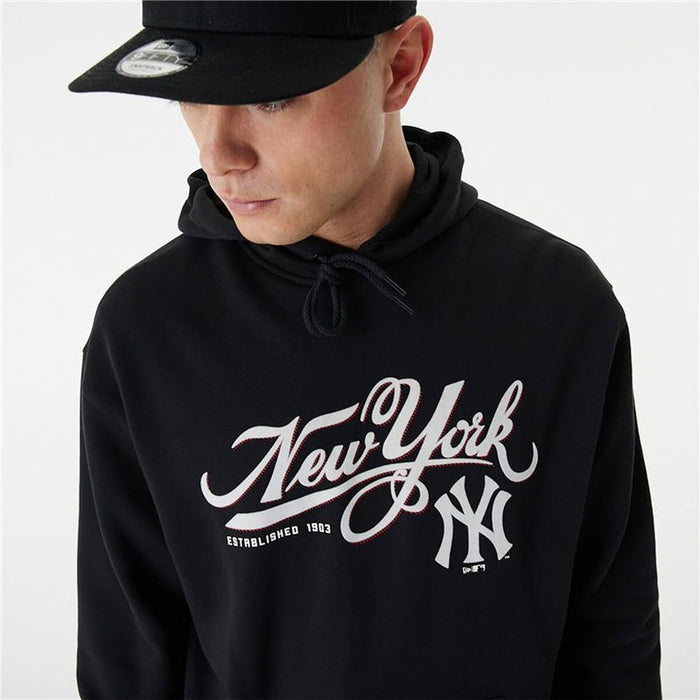 Hanorac cu Glugă Unisex New Era MLB Retro Graphic New York Yankees Negru