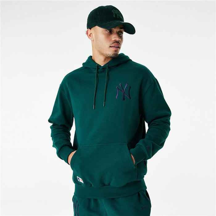 Hanorac cu Glugă Unisex New Era League Essentials New York Yankees Verde inchis