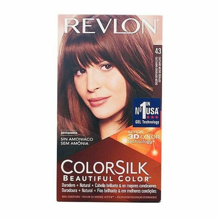 Vopsea Fără Amoniac Colorsilk Revlon CS Castaniu Auriu (1 Unități)