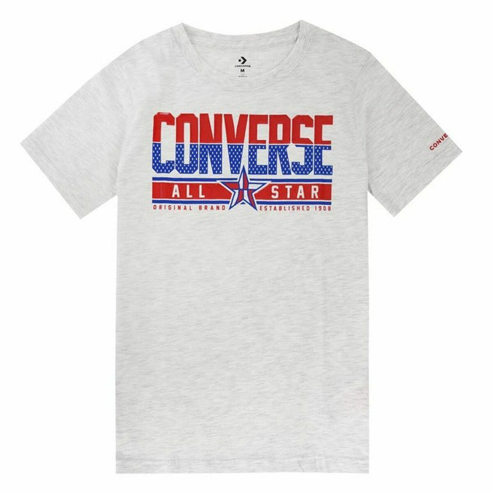 Tricou cu Mânecă Scurtă pentru Copii Converse Star Birch Gri deschis