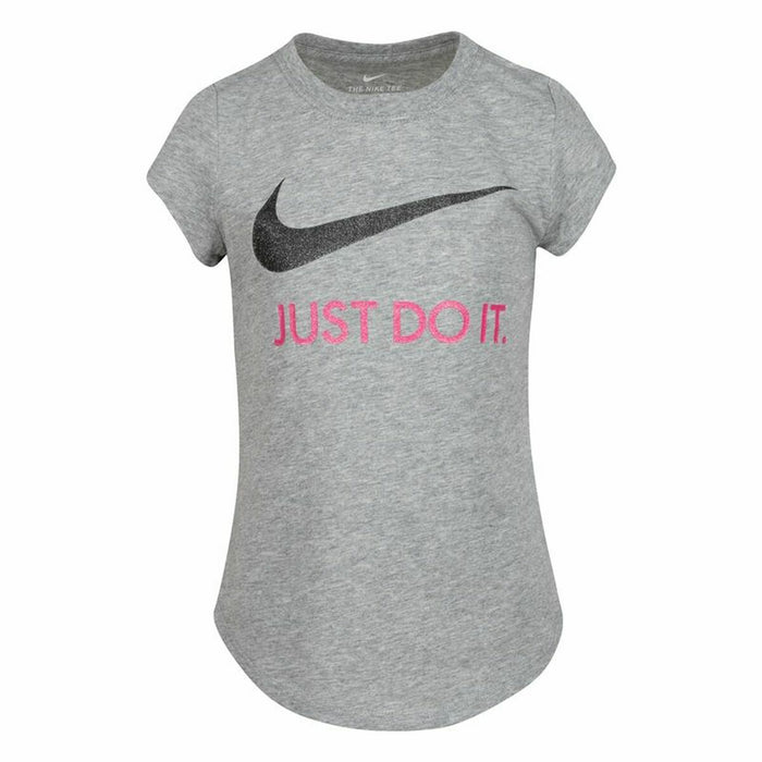 Tricou cu Mânecă Scurtă pentru Copii Nike Swoosh JDI Gri