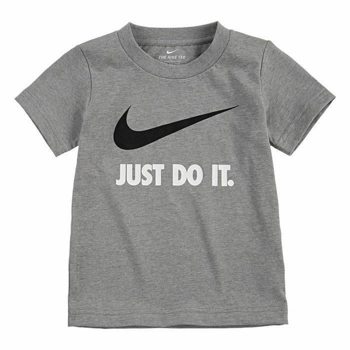 Tricou cu Mânecă Scurtă pentru Copii Nike Swoosh Jdi Ss Gri