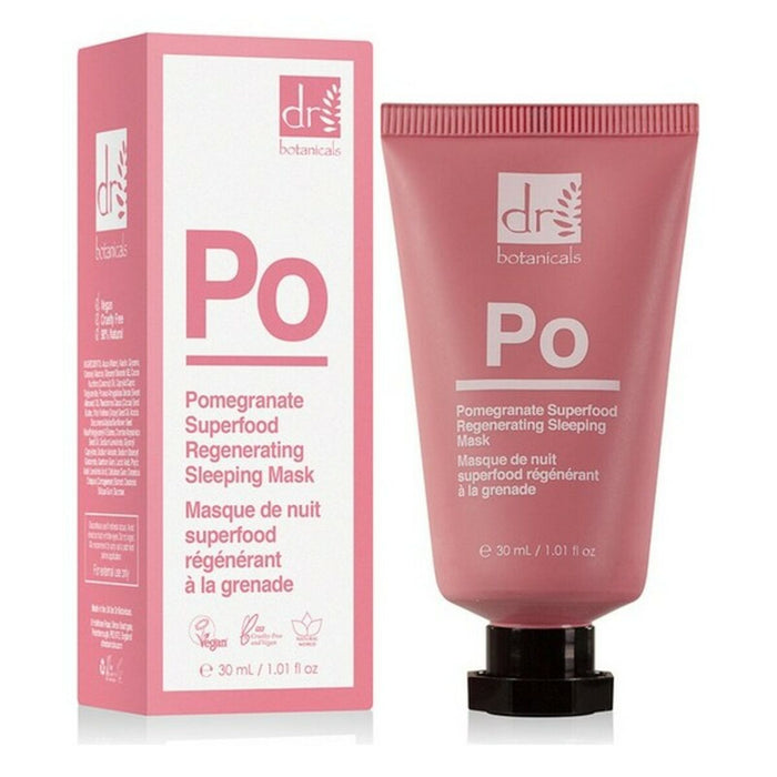 Mască Hidratantă de Noapte Pomegranate Superfood Botanicals (30 ml)