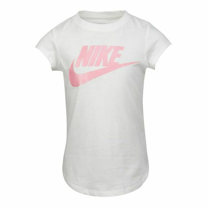 Tricou cu Mânecă Scurtă pentru Copii Nike Futura SS Alb
