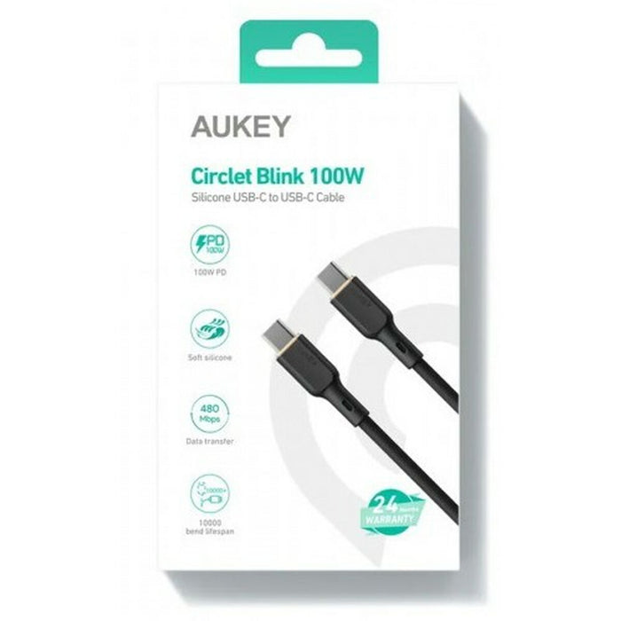 Cablu USB-C Aukey CB-SCC102 Negru 1,8 m