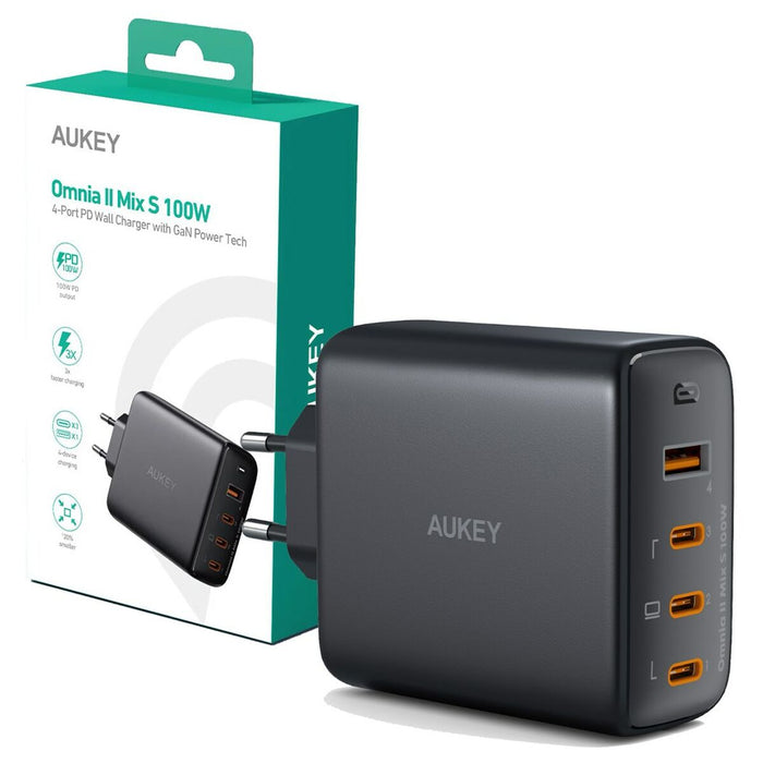 Încărcător de Perete Aukey PA-B7S Negru 100 W