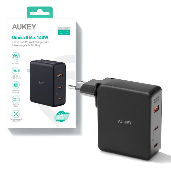Încărcător de Perete Aukey PA-B7O Negru 140 W
