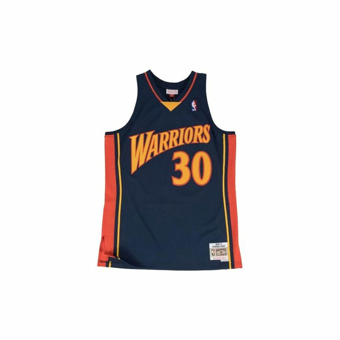 Tricou de baschet Mitchell & Ness GS Warriors Stepahn Curry Albastru închis