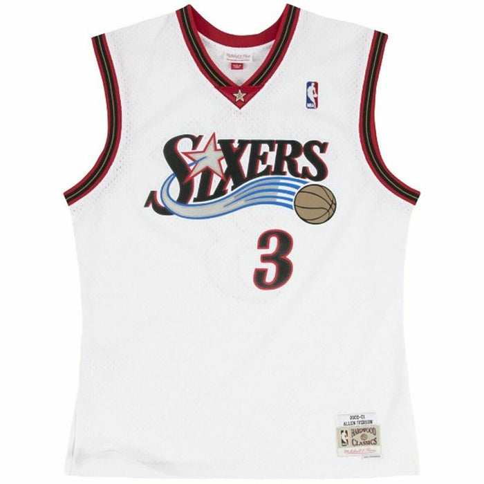 Tricou de baschet Mitchell & Ness Philadelphia 76ers Allen Iverson Alb