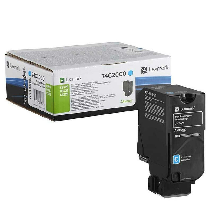 Toner Lexmark 74C20C0 Negru Cyan