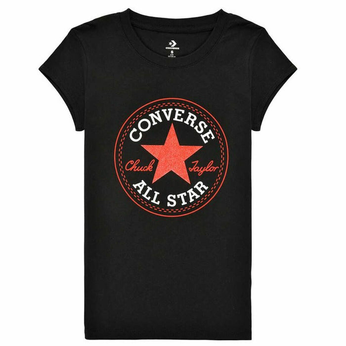 Tricou cu Mânecă Scurtă pentru Copii Converse Timeless Negru