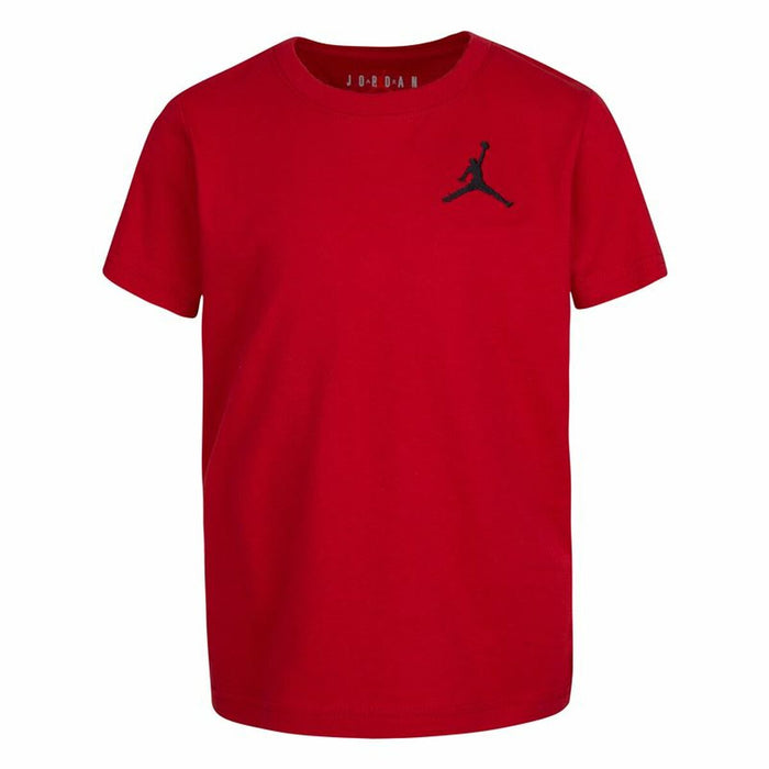 Tricou cu Mânecă Scurtă pentru Copii Nike Jordan Jumpamn Air EMB Roșu
