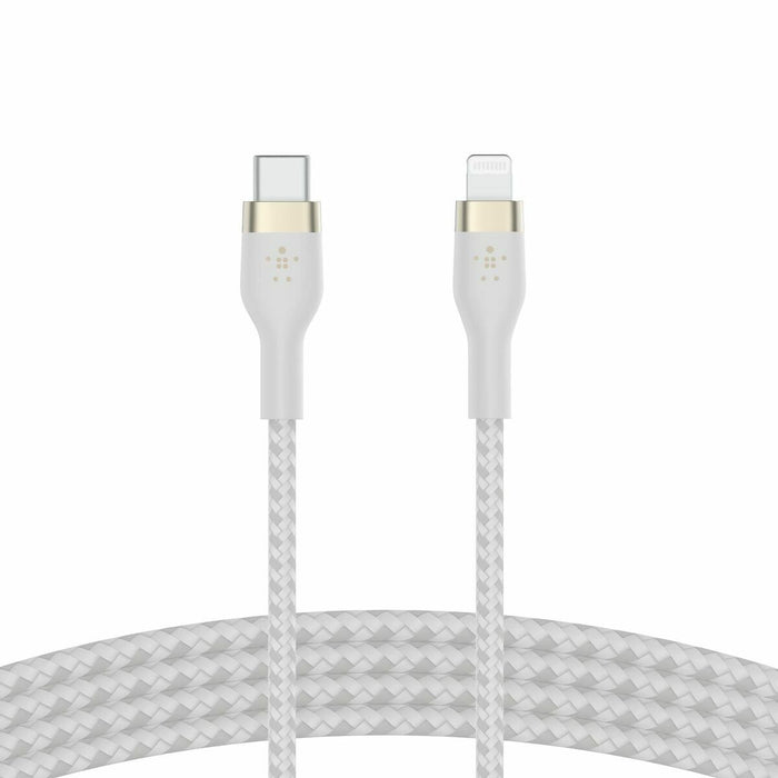 Cablu USB-C la Lightning Belkin CAA011BT1MWH 1 m Alb