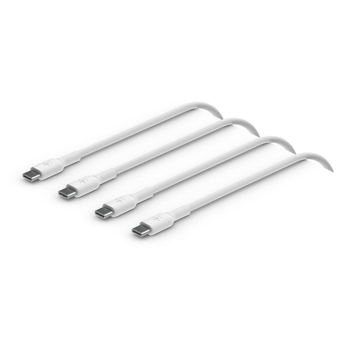 Cablu USB-C Belkin CAB003BT1MWH2PK Alb 1 m (2 Unități)