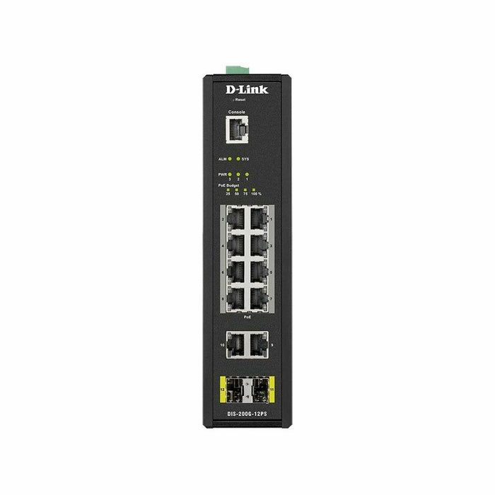 Switch D-Link DIS-200G-12PS Negru