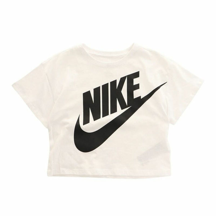 Tricou cu Mânecă Scurtă pentru Copii Nike Icon Futura Alb