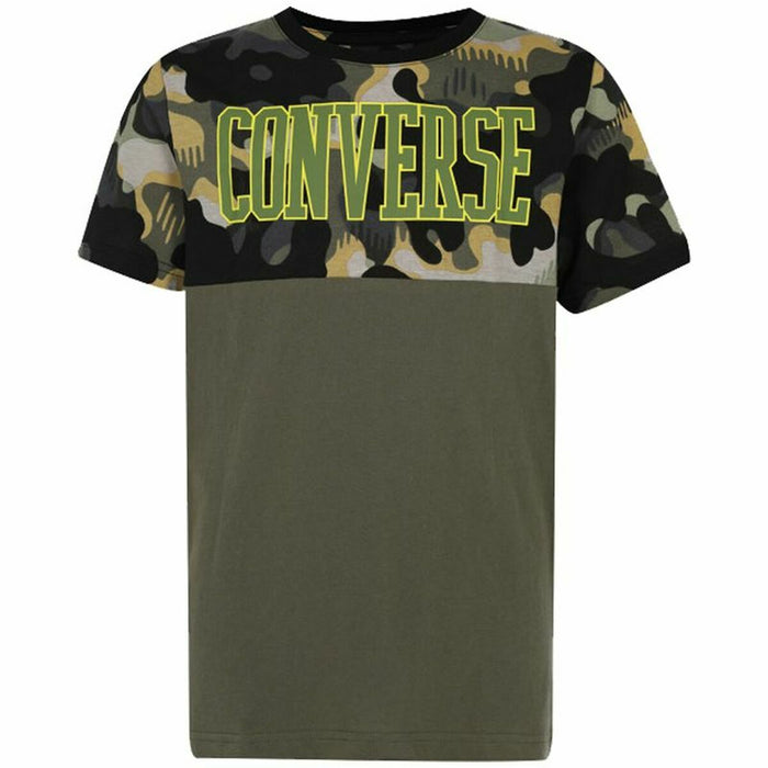 Tricou cu Mânecă Scurtă pentru Copii Converse Blocked Camo Galben