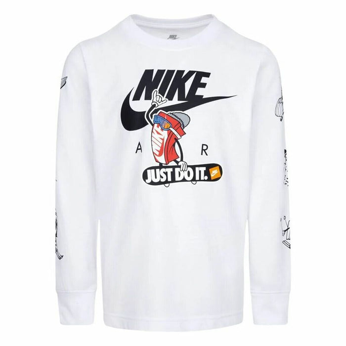 Hanorac fără Glugă Copii Nike Snowboarding Alb